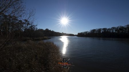 The sun sets on Georgia's Flint River.